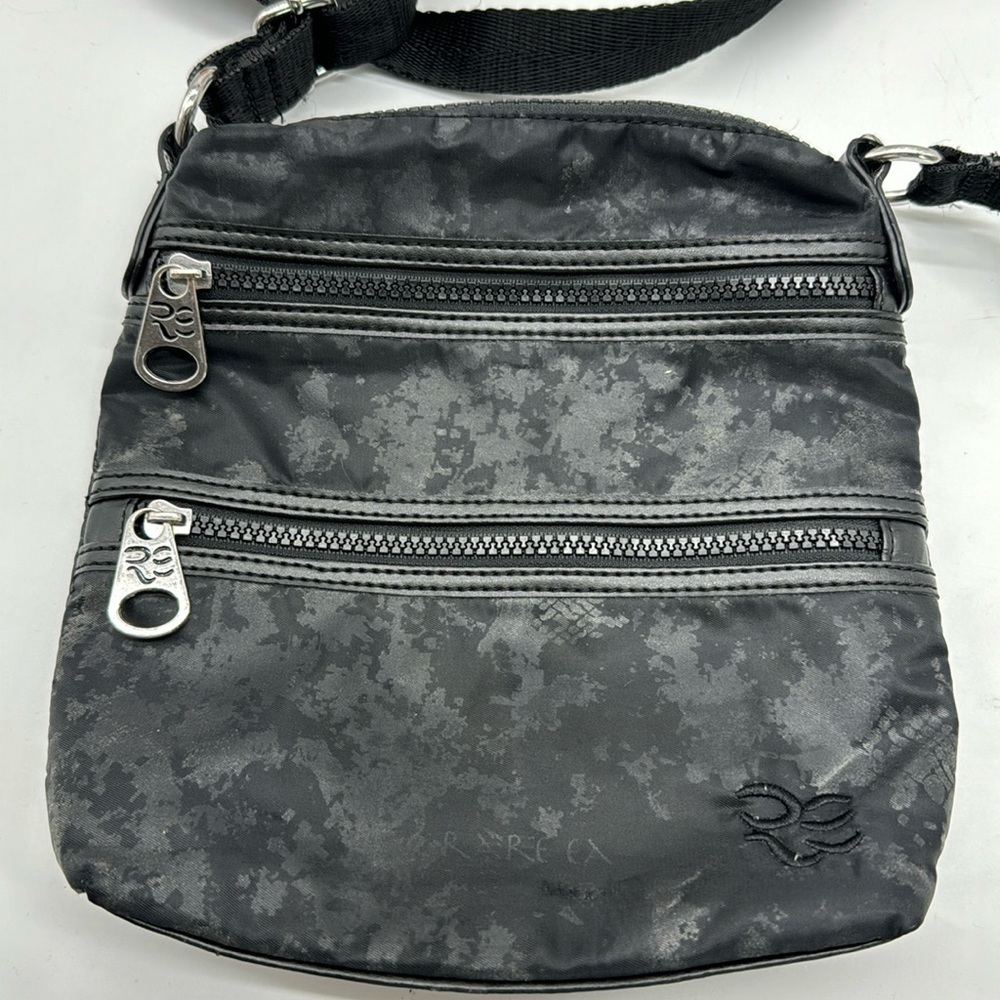 Rare Earth Black Gray Nylon Crossbody Bag BP6739C